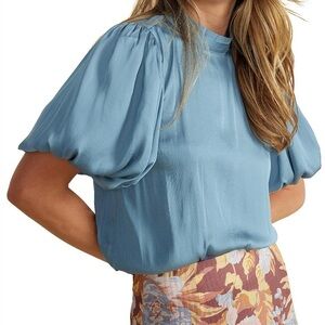 MINKPINK Ines Puff Sleeve Blouse